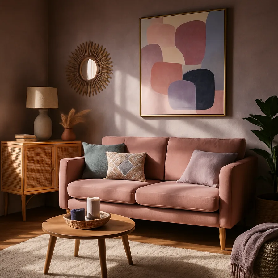 a stylish living room featuring affordable décor items from Lidl
